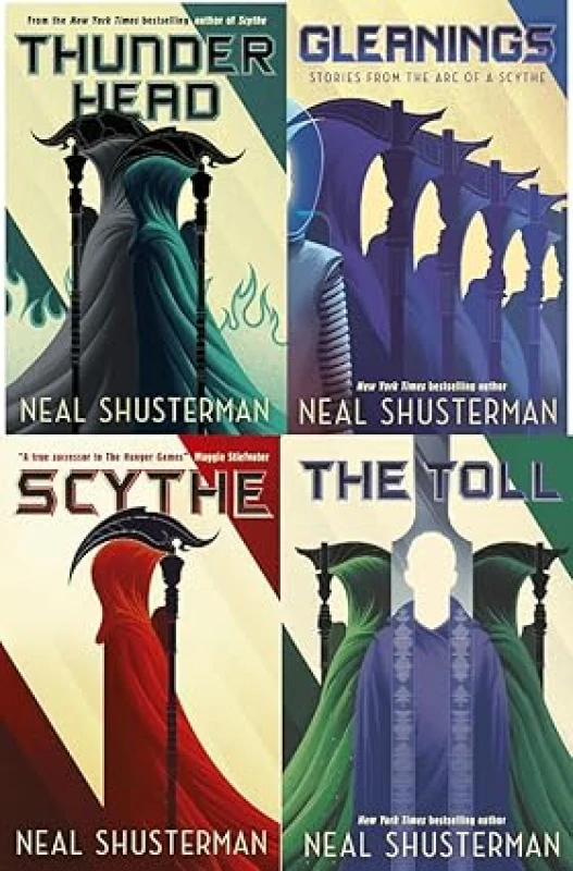 Image of Arc of a Scythe Series 4 Books Collection Set Neal Shusterman Scythe Thunderhead Neal Shusterman Books