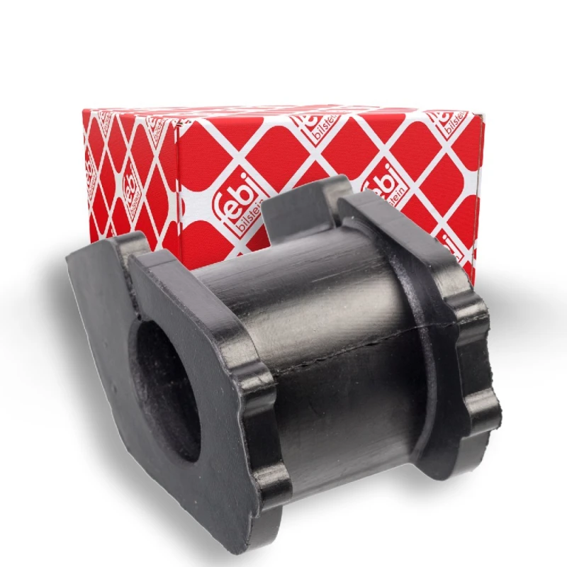 Image of FEBI BILSTEIN 107936 Stabilizer Bushes Front Axle Right, Rubber Rubber Anti-roll Bar Bush Kit (1334)