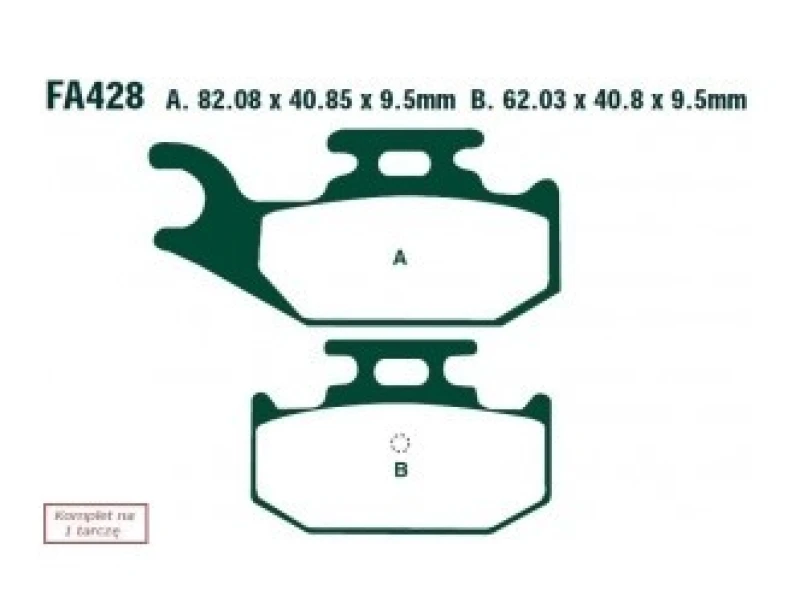 Image of EBC Brakes FA428TT Brake pad set Brake Pad Set,disc brake (402)