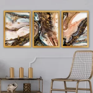 image of 3AC167 Multicolor Decorative Framed Painting (3 Pieces)