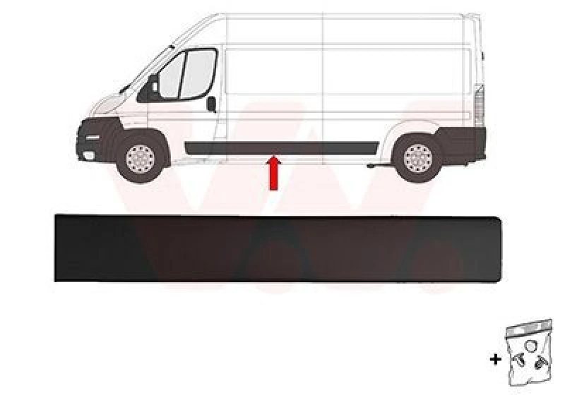 Image of VAN WEZEL Trim / Protective Strip, sidewall VAN WEZEL 4064409