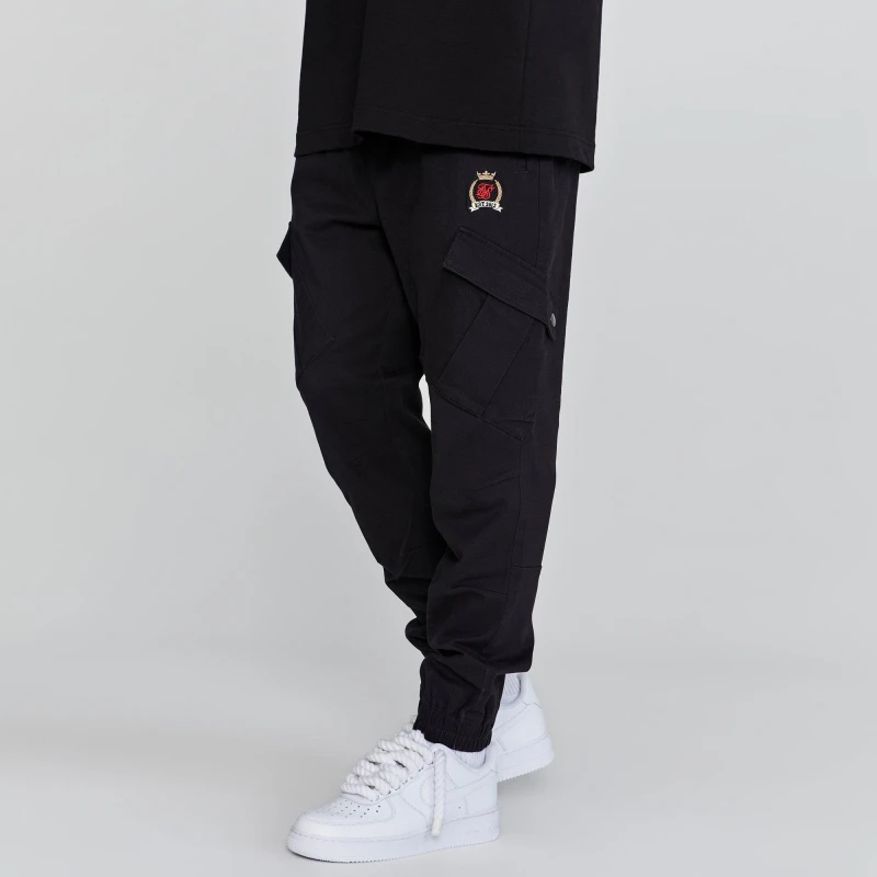 Image of SikSilk Cargo Trousers - Black XL