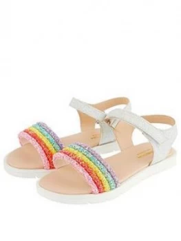 Monsoon Girls Cassidy Rainbow Glitter Sandal - Multi, Size 2 Older