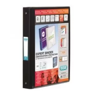 Image of Elba Pres Ring Binder 40mm A4 4D BK PK6