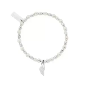 image of ChloBo Childrens Silver & Pearl Forever & Always Bracelet