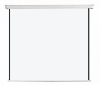 image of Bi-Office Wall Screen Black Border White Housing 152x152