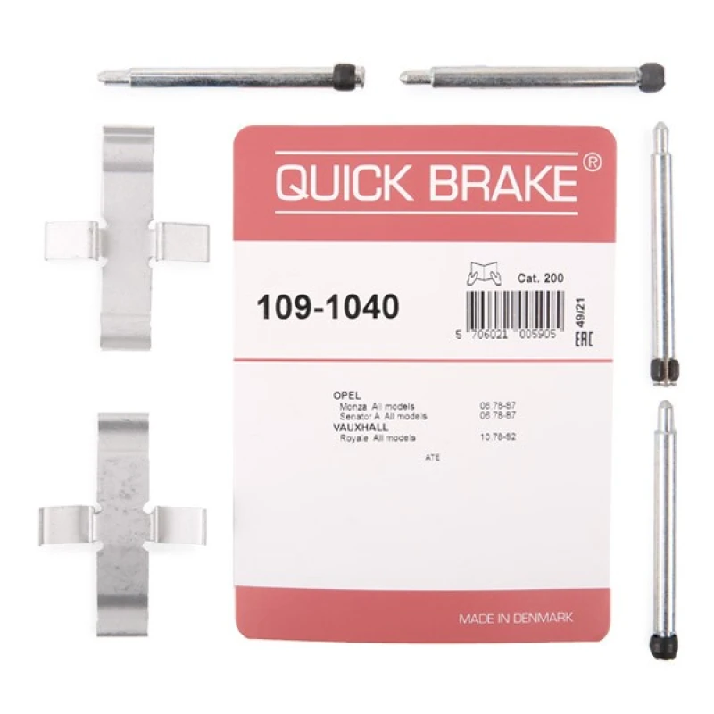 Image of QUICK BRAKE Brake pad fitting kit QUICK BRAKE 109-1040