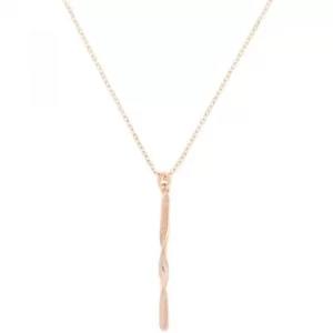 Ladies Karen Millen Rose Gold Plated Textured Twist Pendant