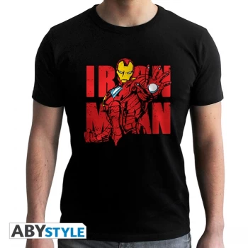 Image of Marvel - Iron Man Graphic Mens Large T-Shirt - Black