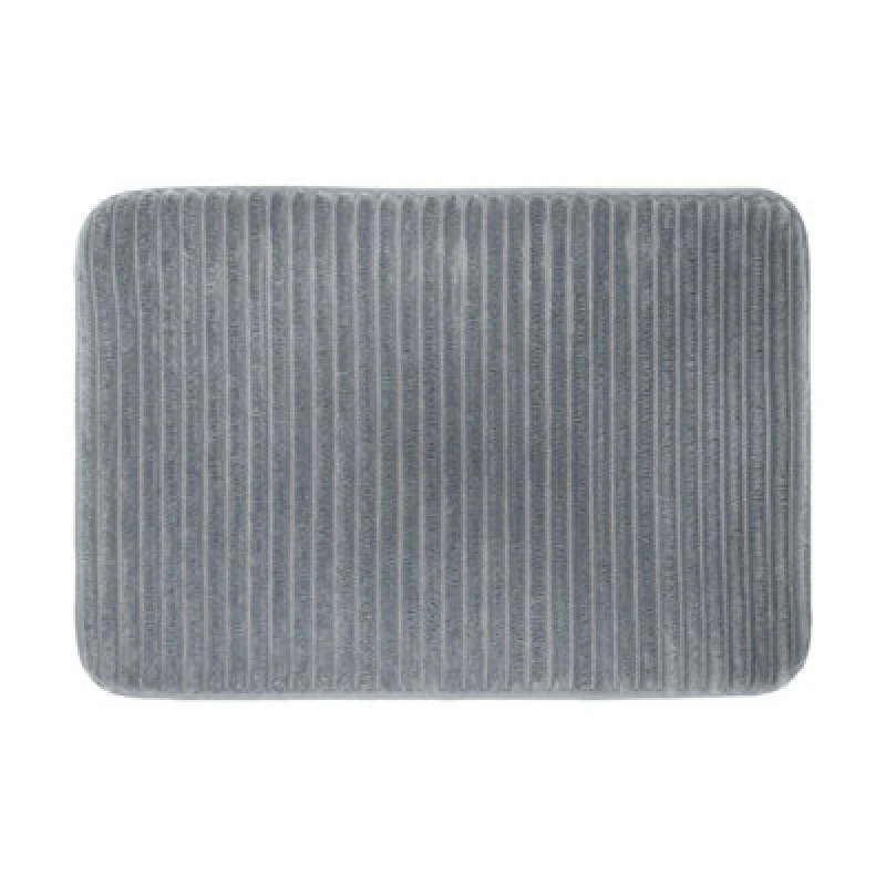 Image of Allure Bath Fashions Memory Foam Bath Mat Non Slip 40 X 60Cm - Dark Grey
