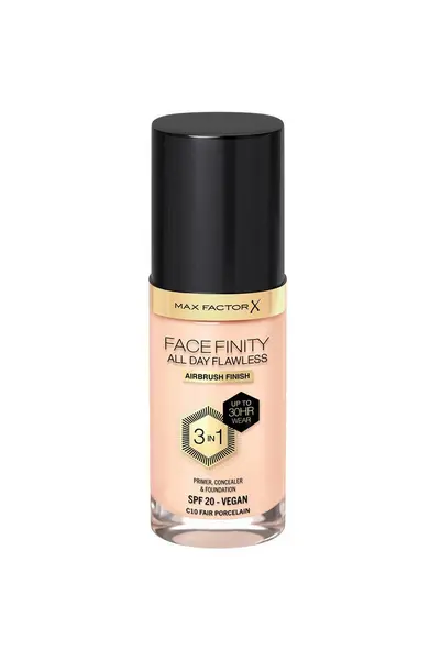 Image of Max Factor Facefinity All Day Flawless 3 in 1 Vegan Foundation Fair Porcelain