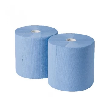 Image of 2Work 3-Ply Industrial Roll 170m Blue Pack of 2 GEM503B