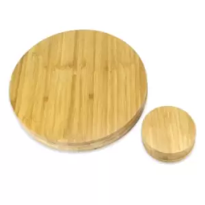 Image of Bamboo Circle Placemats & Coasters - Set of 4 M&amp;W