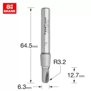 Image of Trend CRAFTPRO Radius Router Cutter 6.3mm 12.7mm 8mm