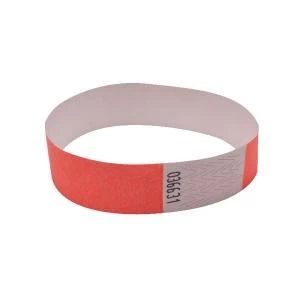 Image of Announce Wrist Band 19mm Coral Pack of 1000 AA01833