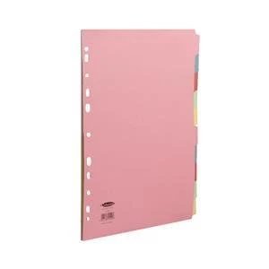 Image of Original Concord Commercial Subject Dividers Extra Wide 10 Part A4 Assorted Ref 51599