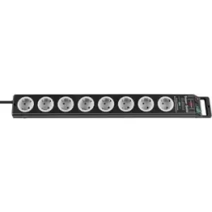 image of Brennenstuhl 1153380318 Surge protection power strip 8x Black, Grey PG connector