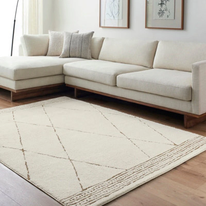 Image of Livabliss Berber Modern High Pile Brown Inga Area Rug 160 X 213cm - Easy Care, Non Shedding, Ideal For Living Room & Bedroom