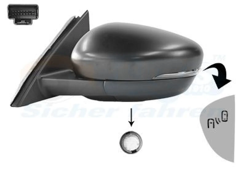 Image of VAN WEZEL Wing mirror VAN WEZEL 1908817