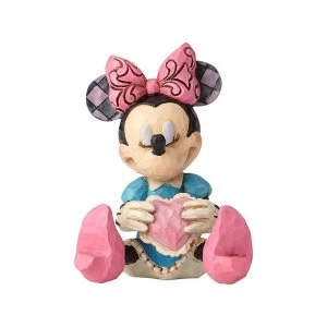 image of Minnie Mouse with Heart Disney Traditions Mini Figurine