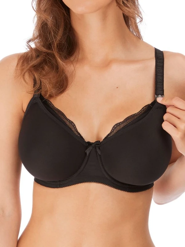 Image of Freya Womens multi-position molded nursing bra Freya Pure Noir Female 95F