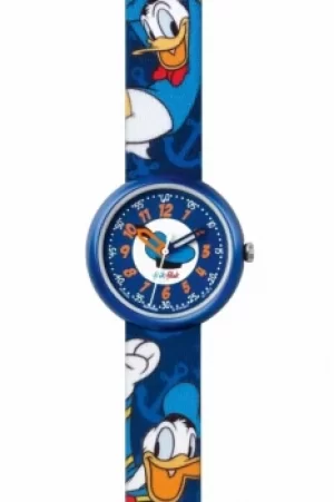 Image of Childrens Flik Flak Donald Duck Watch FLN055