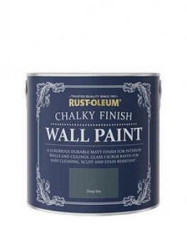 Image of Rust-Oleum Chalky Finish 2.5-Litre Wall Paint ; Deep Sea
