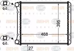Image of x1 Behr Heat Exchanger 8MK376766-281 Genuine replacement part for Car Made in CN