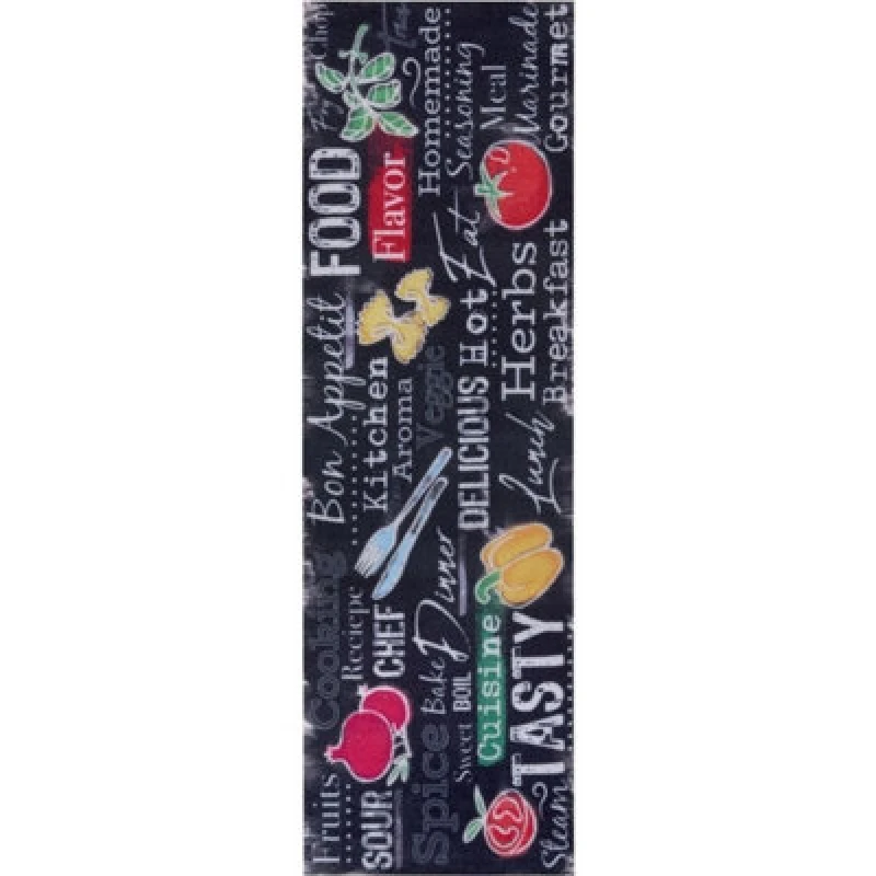 Image of The Rugs Cook And Clean Anti Slip Kitchen Runner Polyester Floor Rug In Multi