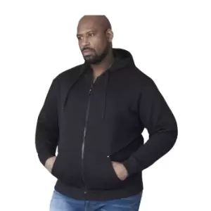 Image of Duke Mens Rockford Kingsize Cantor Zip Through Hooded Sweatshirt (2XL) (Grey)