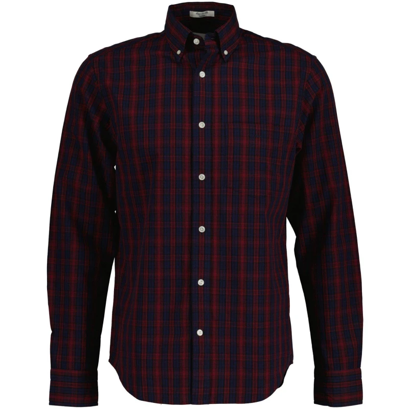 Image of Gant Regular Fit Tartan Archive Poplin Shirt - Red Red S