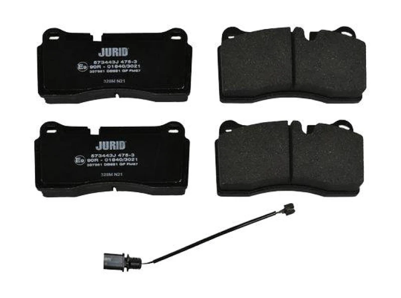 Image of JURID 573443J Brake pad set incl. wear warning contact, without accessories Ceramic Brake Pad Set,disc brake (402)