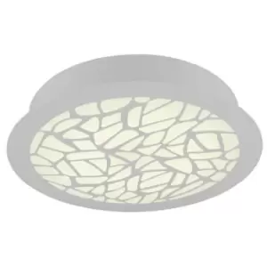 image of Fusion matte white glass ceiling lamp 1 bulb 8cm