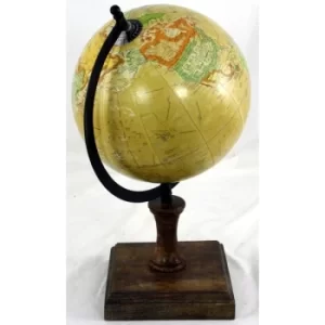 Image of 8 Inch Decorative Globe On Wooden Stand