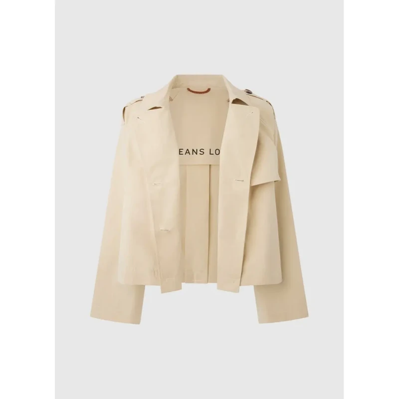 Image of Pepe Jeans Womens jacket Pepe Jeans Sheila Beige Female XL
