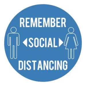 image of Draper Social Distancing Floor Sticker