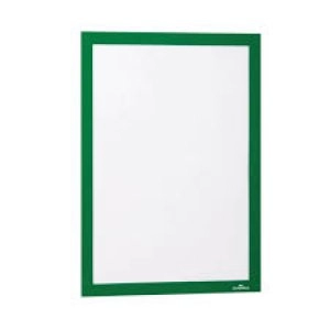 Image of Durable Duraframe Self Adhesive Frame A4 Green Pack of 2 487205