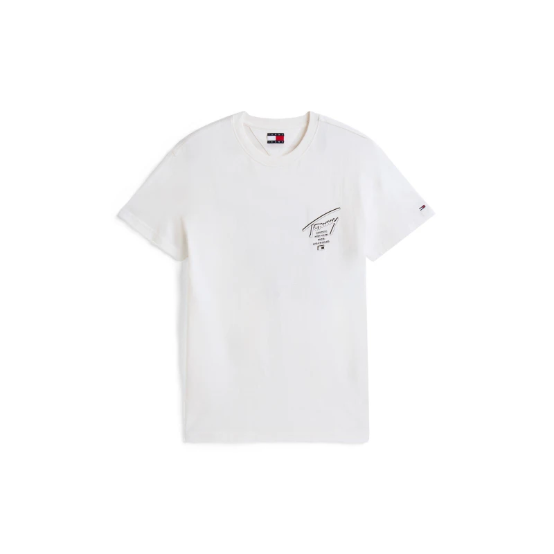 Image of Tommy Jeans Regular Back Graphic Sign City T-Shirt Ancient White S