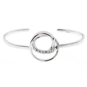 image of Ladies Karen Millen PVD Silver Plated Bangle KMJ876-01-02