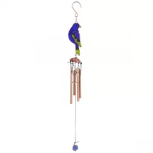 Image of Sitting Blue Bird Windchime with Bell