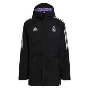 image of 2022-2023 Real Madrid Stadium Parka (Black)