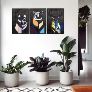Image of Forest World 2 Multicolor Decorative Wooden Wall Accessory