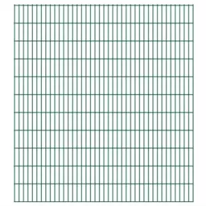Image of 2D Garden Fence Panels 2.008x2.23 m 14 m (Total Length) Green Vidaxl Green