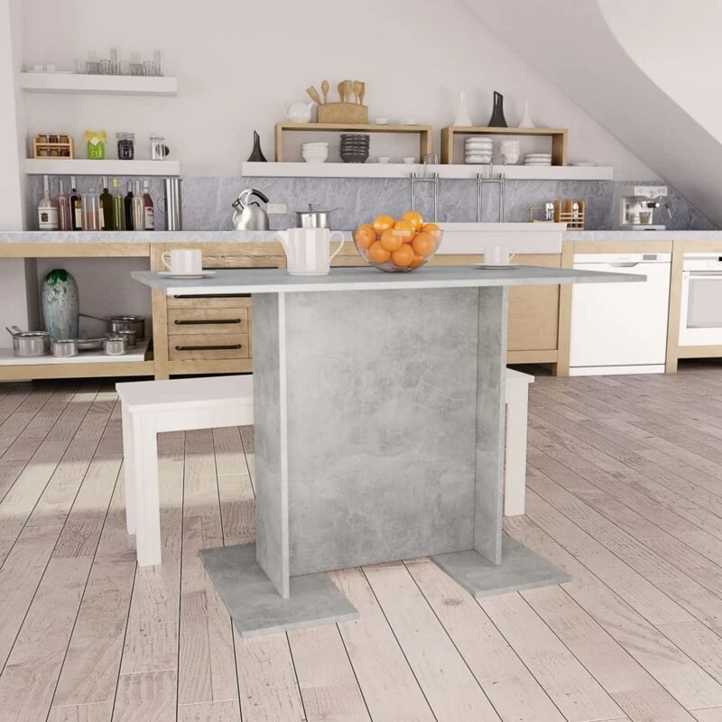 Image of VIDAXL Dining Table Concrete Grey 110x60x75cm Engineered Wood vidaXL 800247
