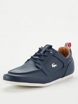 Lacoste Marina 120 Leather Trainers - Navy, Size 11, Men