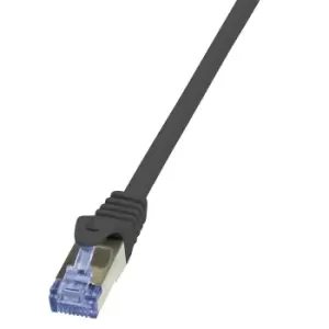 LogiLink 0.5m Cat.6A 10G S/FTP networking cable Black Cat6a S/FTP...