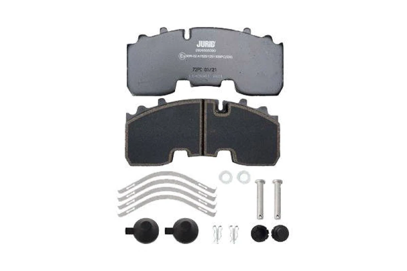 Image of JURID 2926505390 Brake pad set prepared for wear warning indicator, with accessories Brake Pad Set,disc brake (402)