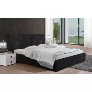 Image of Cubana Upholstered Beds - Plush Velvet, Single Size Frame, Black - Black