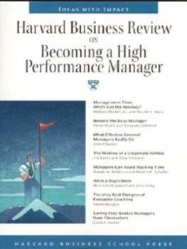 Image of Harvard Business Review on Becoming a High Performance Manager Book