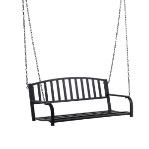 image of Outsunny Outsuny Porch 2 Person Swing Seat - Black